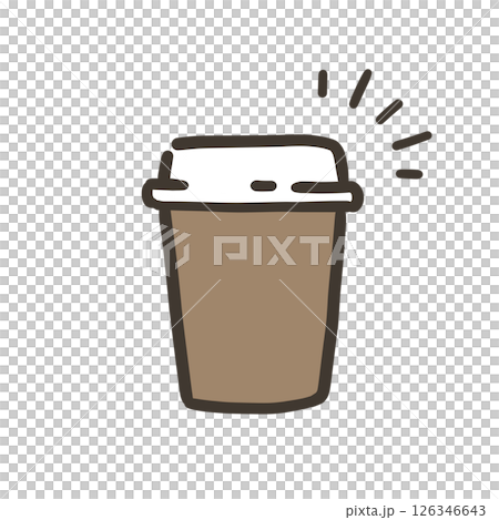 ドリンクカップのシンプルなイラスト ドリンクカップのシンプルなイラスト 126346643