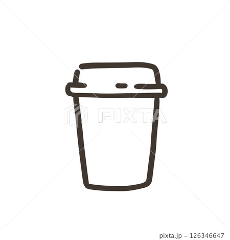 ドリンクカップのシンプルなイラスト ドリンクカップのシンプルなイラスト 126346647