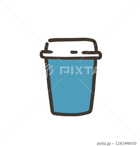 ドリンクカップのシンプルなイラスト ドリンクカップのシンプルなイラスト 126346650