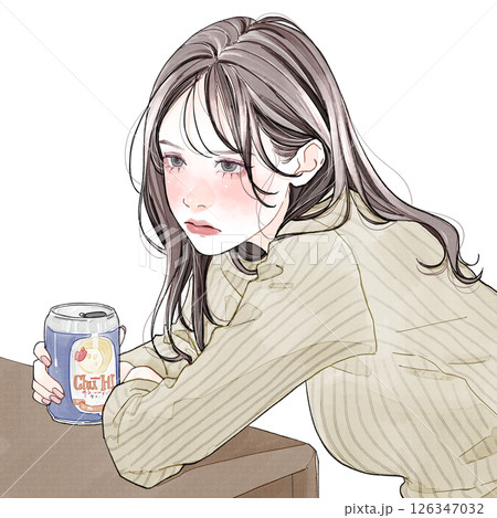 酔っぱらっている女性 126347032