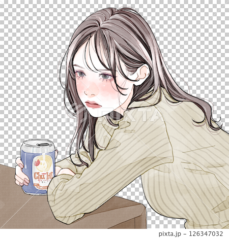 酔っぱらっている女性 126347032