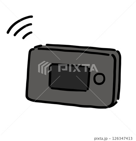 モバイルwifiルーターのシンプルなイラスト 126347413