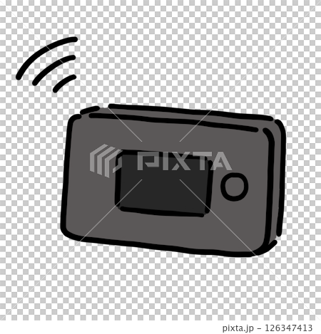 モバイルwifiルーターのシンプルなイラスト 126347413
