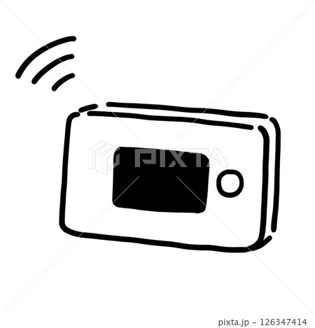 モバイルwifiルーターのシンプルなイラスト 126347414