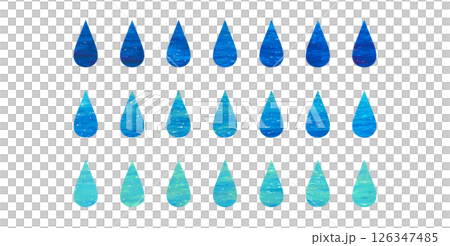Blue watercolor, beautiful pastel style drops, trickles, rain, water vector illustration Blue watercolor, beautiful pastel style drops, trickles, rain, water vector illustration 126347485