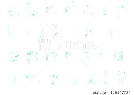 アルファベット 1 小文字 欠けた白壁のテクスチャー 126347724