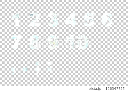 数字 1 欠けた白壁のテクスチャー 126347725