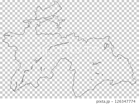 白地図　タジキスタン 126347774
