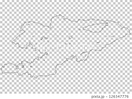 白地図　キルギス 126347776