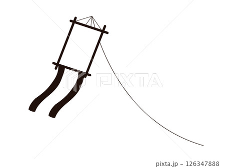 凧揚げ　　シンプル 126347888