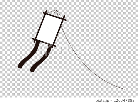 凧揚げ　　シンプル 126347888