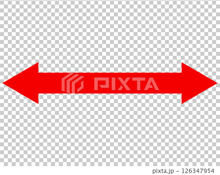 Arrows in both directions (red double arrow) 126347954