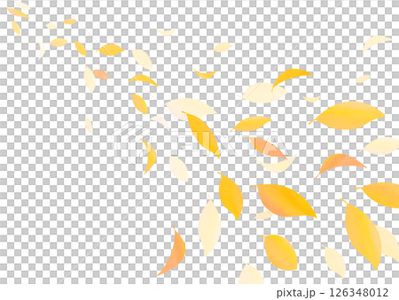 Background material with falling autumn leaves 126348012