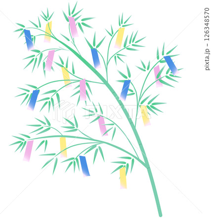 七夕　短冊のイラスト 126348570