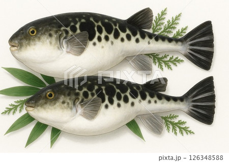日本人がよく食べる魚（フグ） 126348588