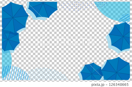 Blue umbrella vector illustration background material 126348665