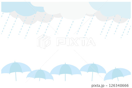 梅雨の淡い背景イラスト素材 126348666
