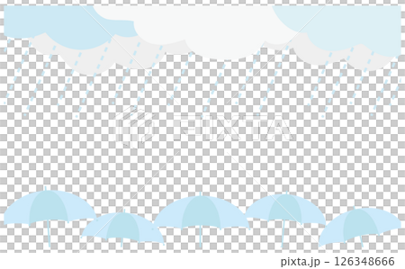 Rainy season pale background illustration material 126348666