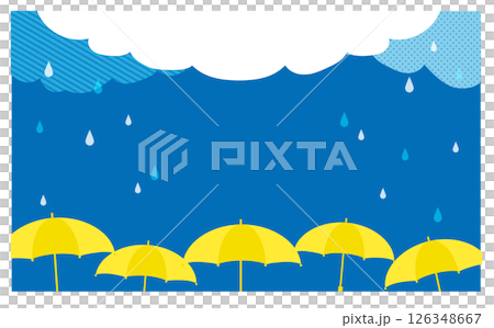 Rainy day pop vector illustration material 126348667