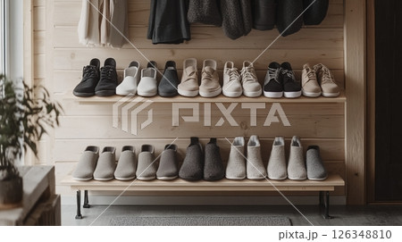 たくさんの靴 126348810
