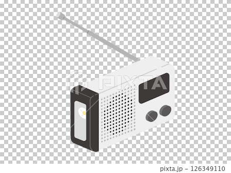 Disaster prevention radio illustration 126349110