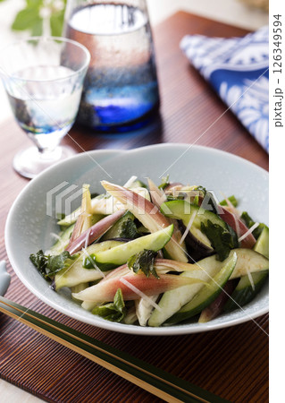 みょうがとなすの浅漬け 126349594