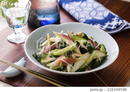 みょうがとなすの浅漬け 126349596