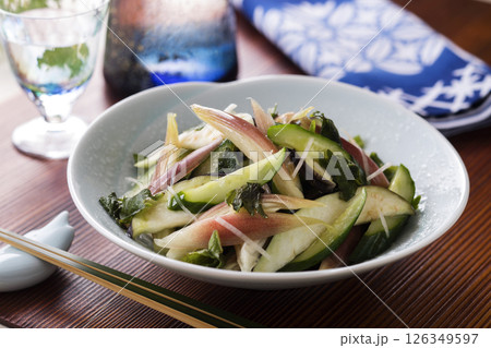 みょうがとなすの浅漬け みょうがとなすの浅漬け 126349597