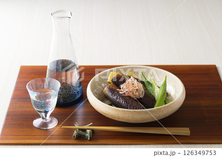 茄子の煮浸し 126349753