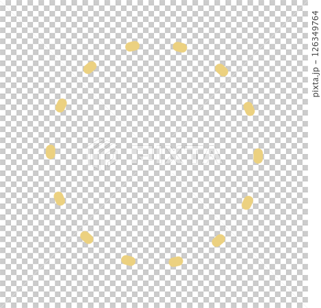 Simple and cute golden round decorations - Circular decorations, frames, and backgrounds 126349764