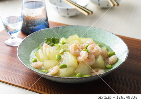冬瓜のエビあんかけ 冬瓜のエビあんかけ 126349838