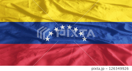 Venezuela Flag Wind Waving Close Up 126349926
