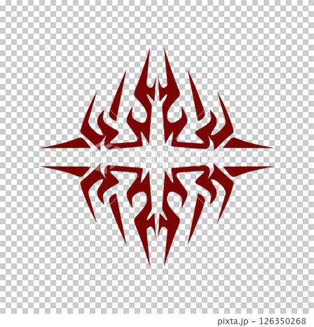 Maroon color tribal design illustration 126350268