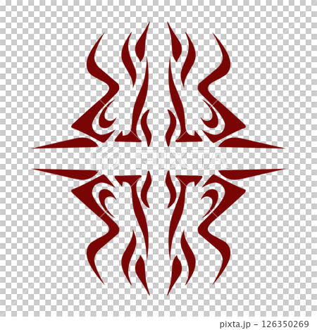 Maroon color tribal design illustration 126350269