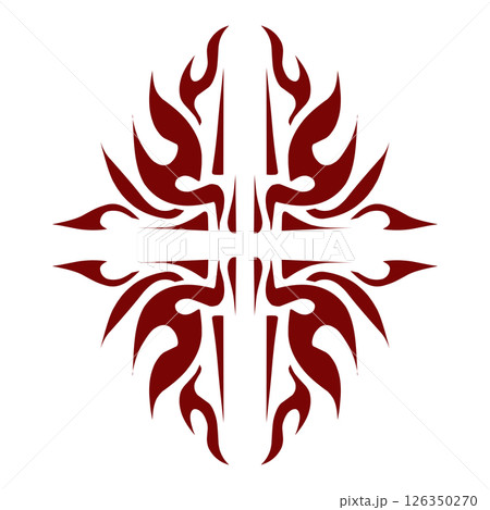 Maroon color tribal design illustration Maroon color tribal design illustration 126350270