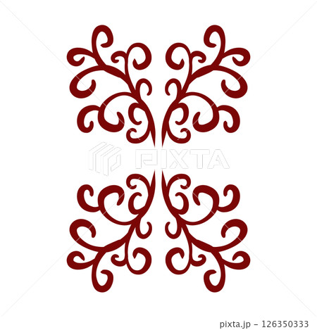 Maroon color tribal design illustration Maroon color tribal design illustration 126350333