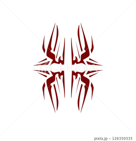 Maroon color tribal design illustration 126350335