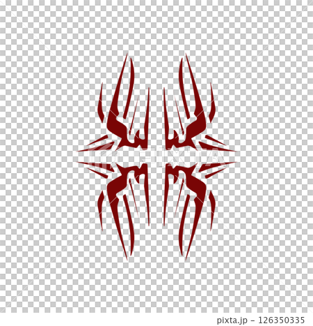 Maroon color tribal design illustration 126350335