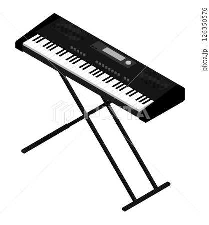 Isometric electronic synthesizer top view. modern Musical keyboard instrument for playing classical and electronic music. 3D aerial view vector isolated on white background Isometric electronic synthesizer top view. modern Musical keyboard instrument for playing classical and electronic music. 3D aerial view vector isolated on white background 126350576