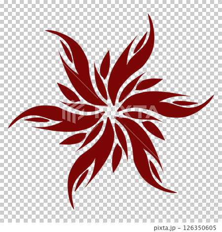 Maroon color tribal design illustration Maroon color tribal design illustration 126350605