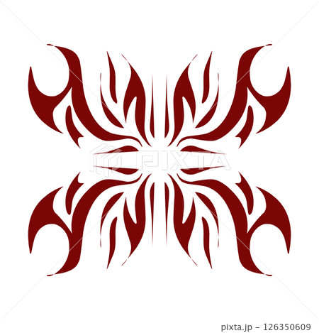 Maroon color tribal design illustration Maroon color tribal design illustration 126350609