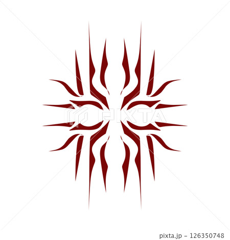 Maroon color tribal design illustration 126350748
