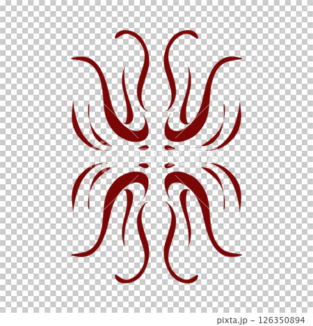 Maroon color tribal design illustration 126350894