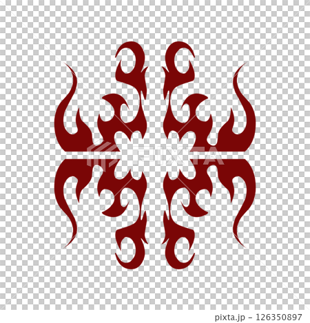 Maroon color tribal design illustration 126350897
