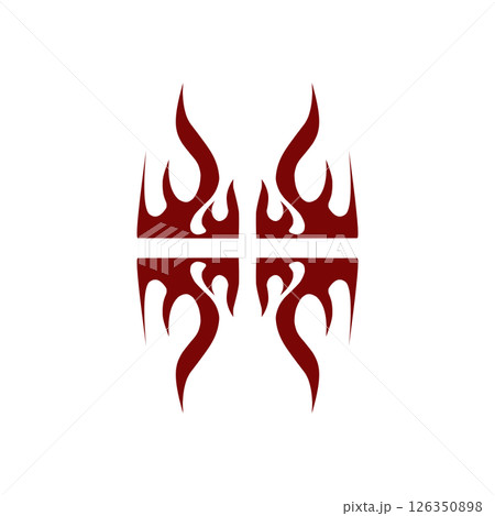 Maroon color tribal design illustration Maroon color tribal design illustration 126350898