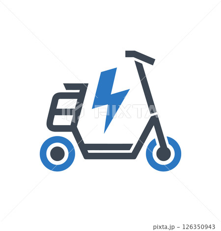 Powered E-Scooter Icon 126350943