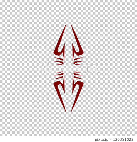 Maroon color tribal design illustration 126351022