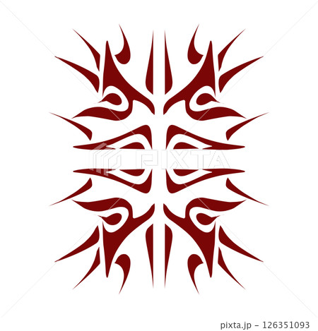 Maroon color tribal design illustration 126351093