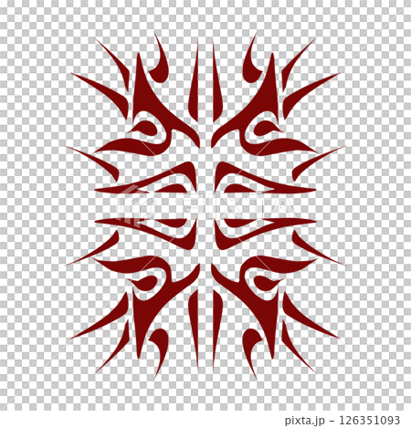 Maroon color tribal design illustration 126351093