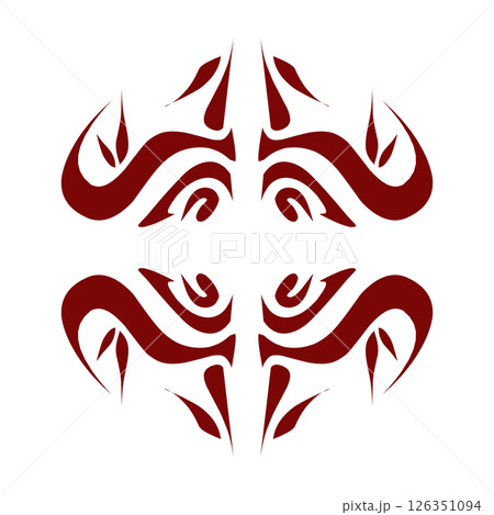 Maroon color tribal design illustration Maroon color tribal design illustration 126351094